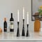 Fabulaxe Marble Resin Candle Holders, Exquisite Decorative Taper Candlesticks, Elegant Accent, Black, PK3 QI004063.BK.3 - alternate 6